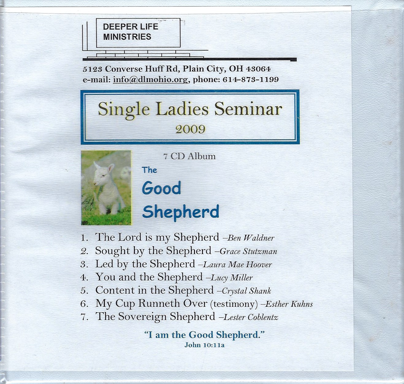SINGLE LADIES SEMINAR 2009 7 CD Set - Click Image to Close